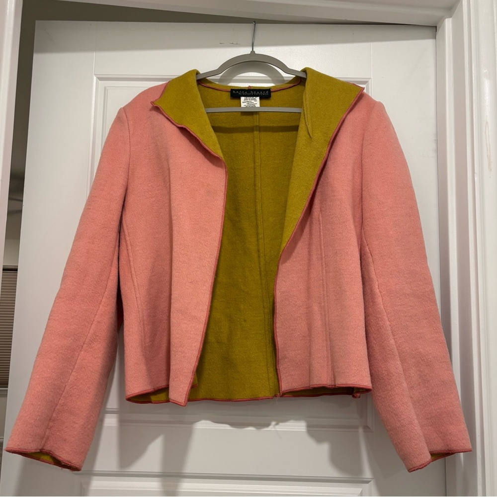 Pink & Neon wool-blend open-front jacket by Harvé Benard